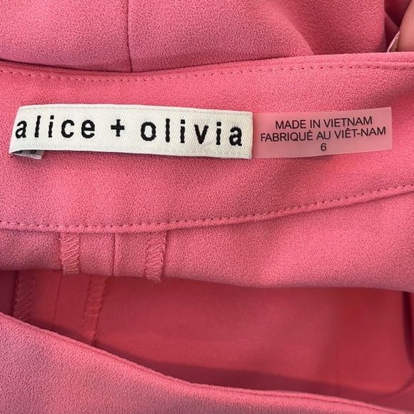 Alice + Olivia “Jalisa” trouser pants in bubblegum 6 - Picture 3 of 4